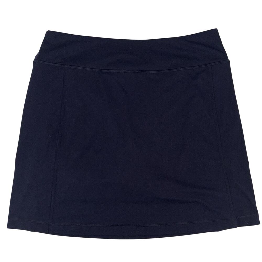 J.‎ Jill Fit A-Line Knit Skort Navy Small Tall Elastic Waist Stretch Pull On EUC